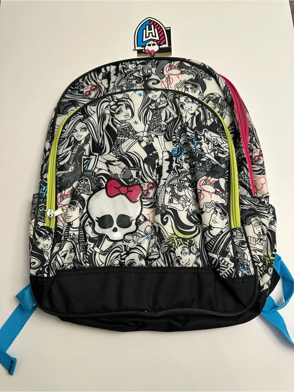 Monster High 16 Inch Backpack-Lunch Box-Pencil Case- Erasers-Misc School Supplie
